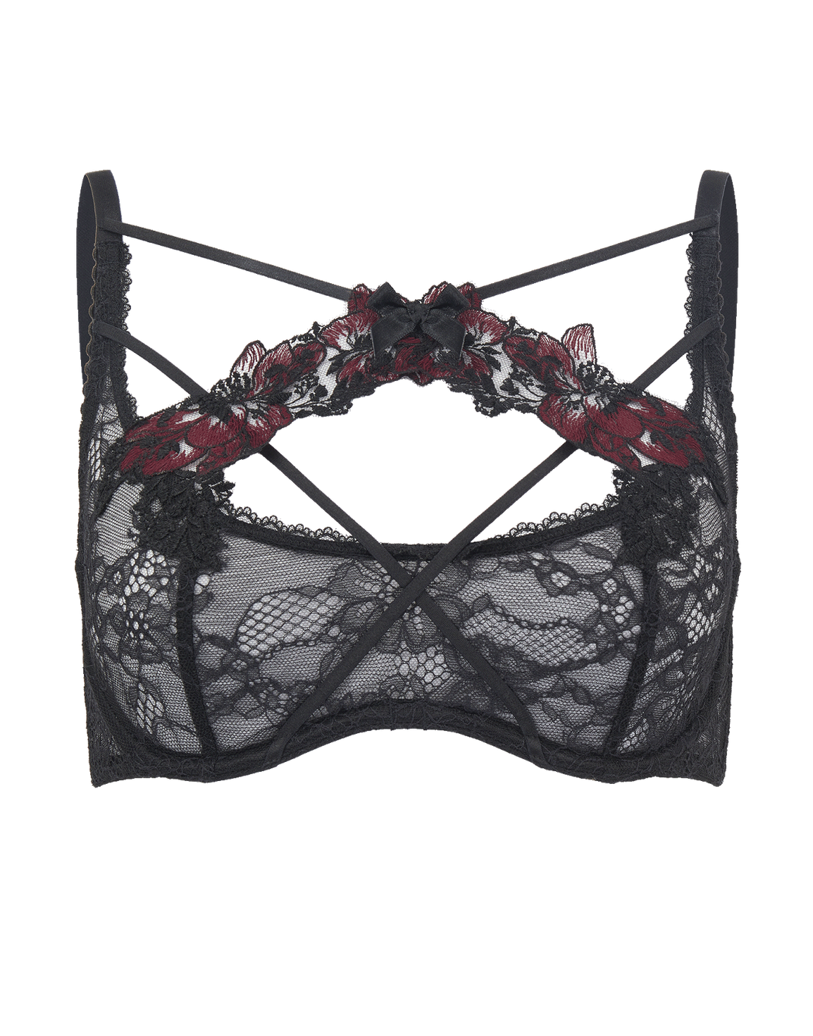 Adelea Plunge Underwired Bra Black | Agent Provocateur
