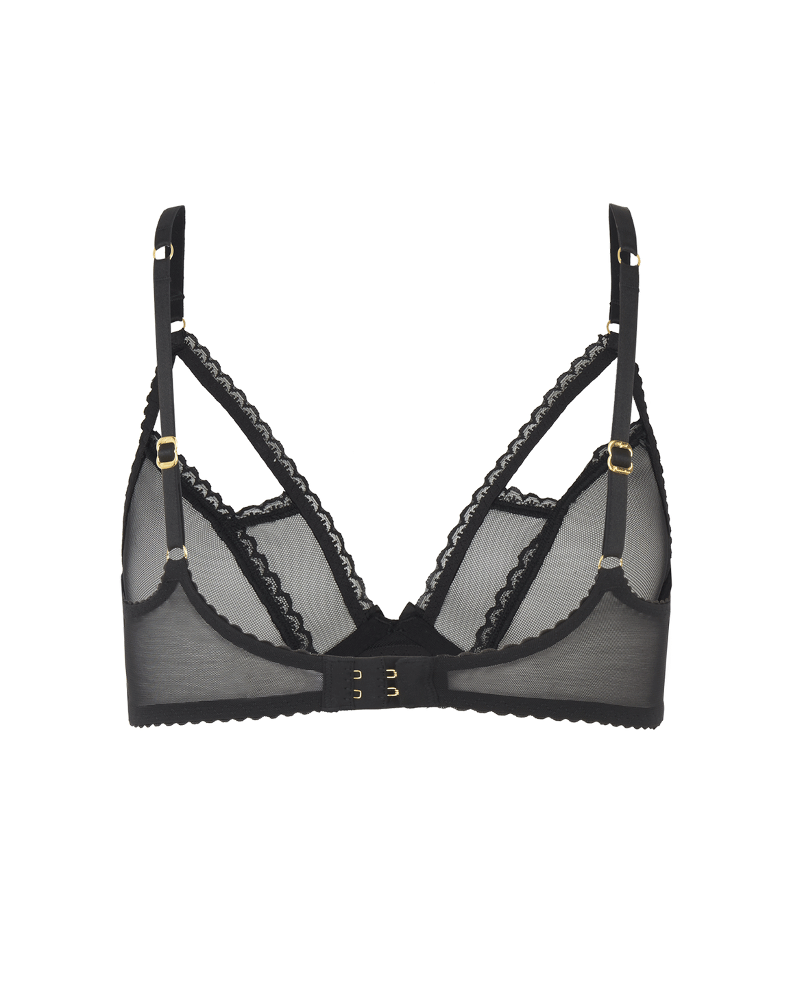 Fia Plunge Underwired Bra Black | Agent Provocateur