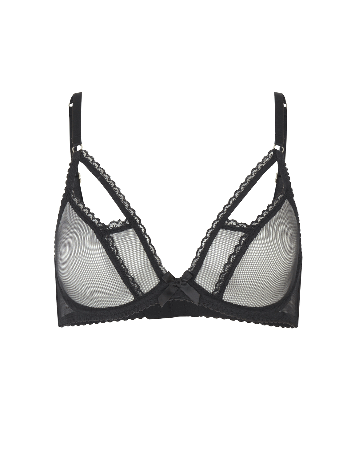 Fia Plunge Underwired Bra Black | Agent Provocateur
