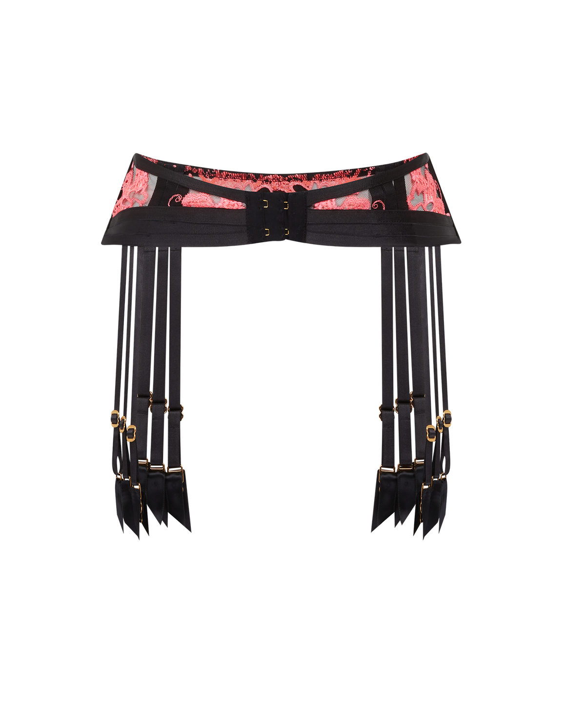 Dioni Suspender Black/Neon Pink | Agent Provocateur