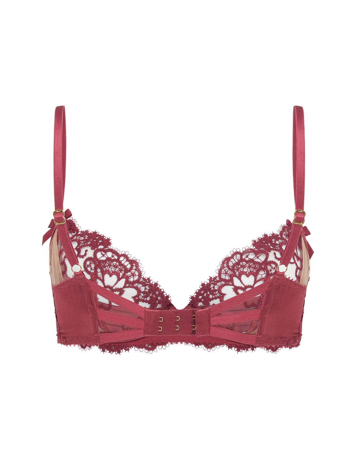 Dioni Plunge Underwired Bra Burgundy | Agent Provocateur