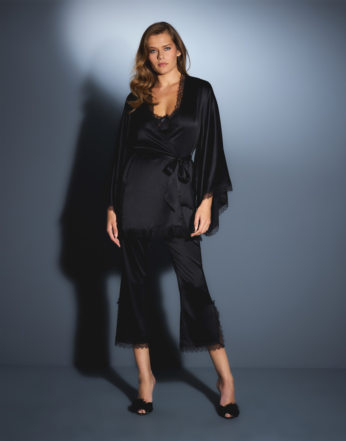 Gisele Short Kimono Black | Agent Provocateur