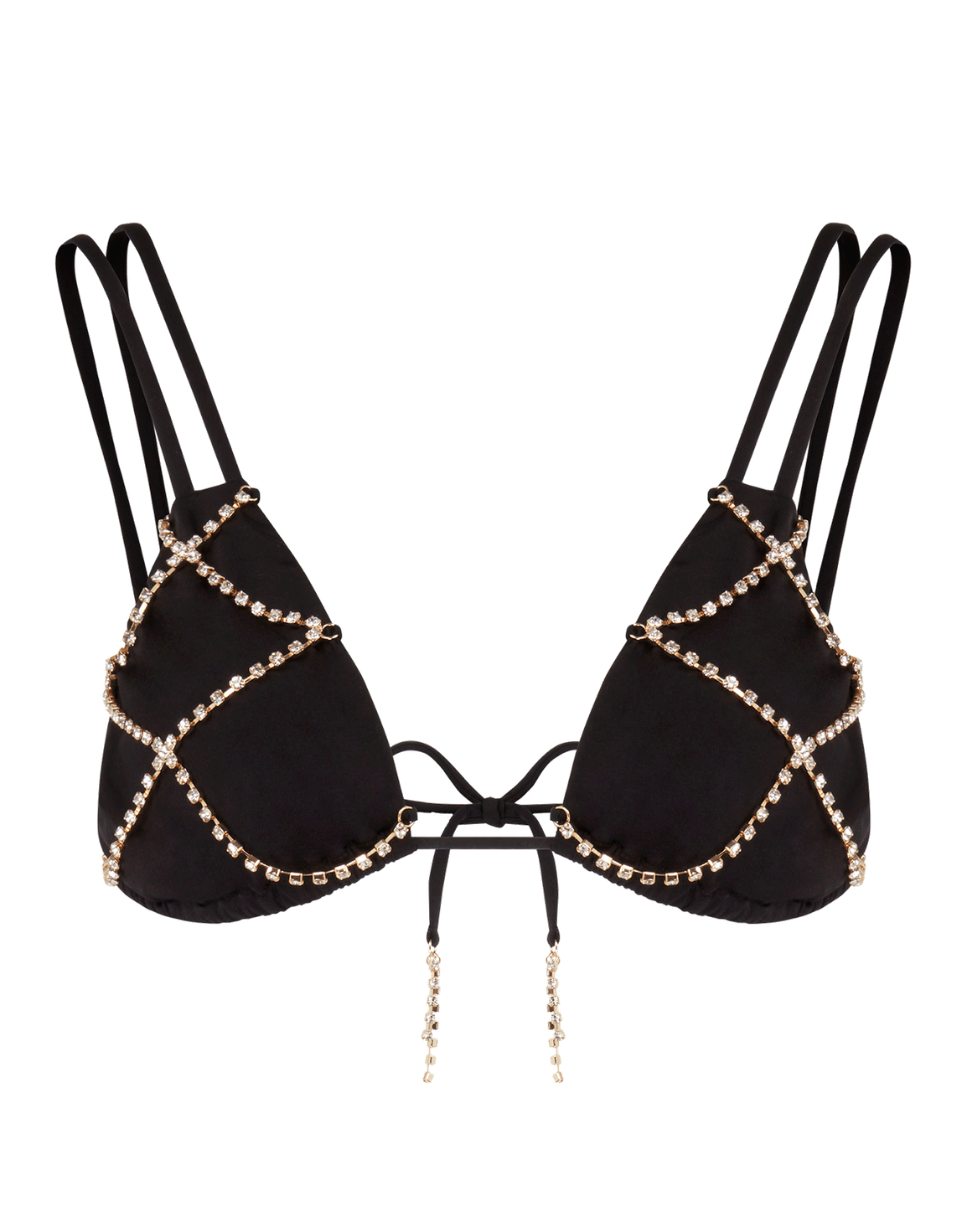 Wilona Tie Side Bikini Top Black | Agent Provocateur