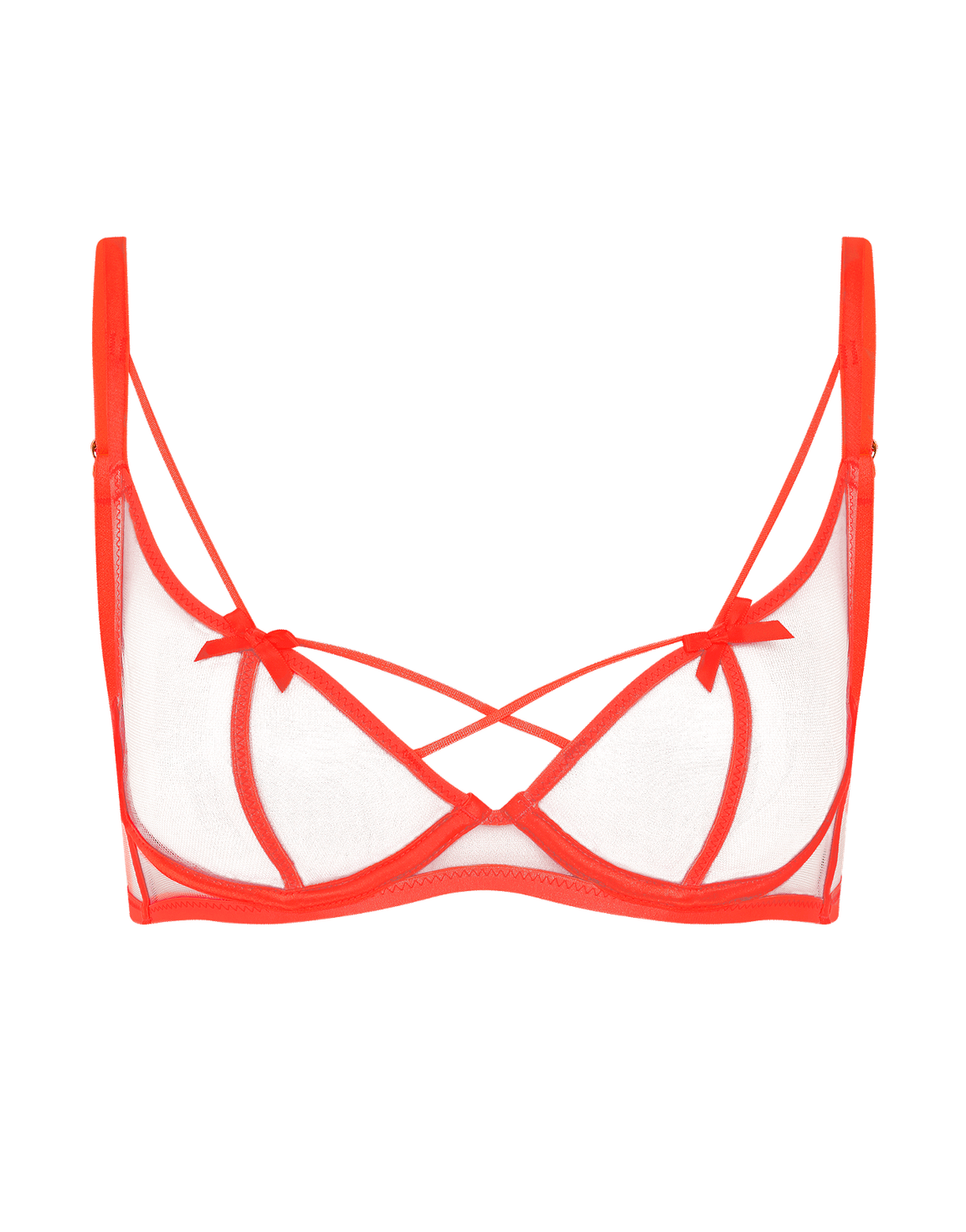 Zella High Neck Underwired Bra  Neon Orange/Sand | Agent Provocateur