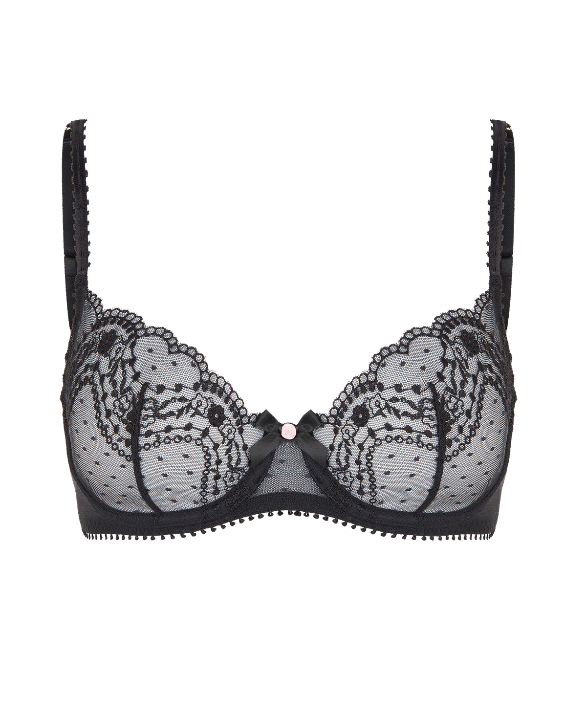 Yuma Plunge Underwired Bra Black | Agent Provocateur