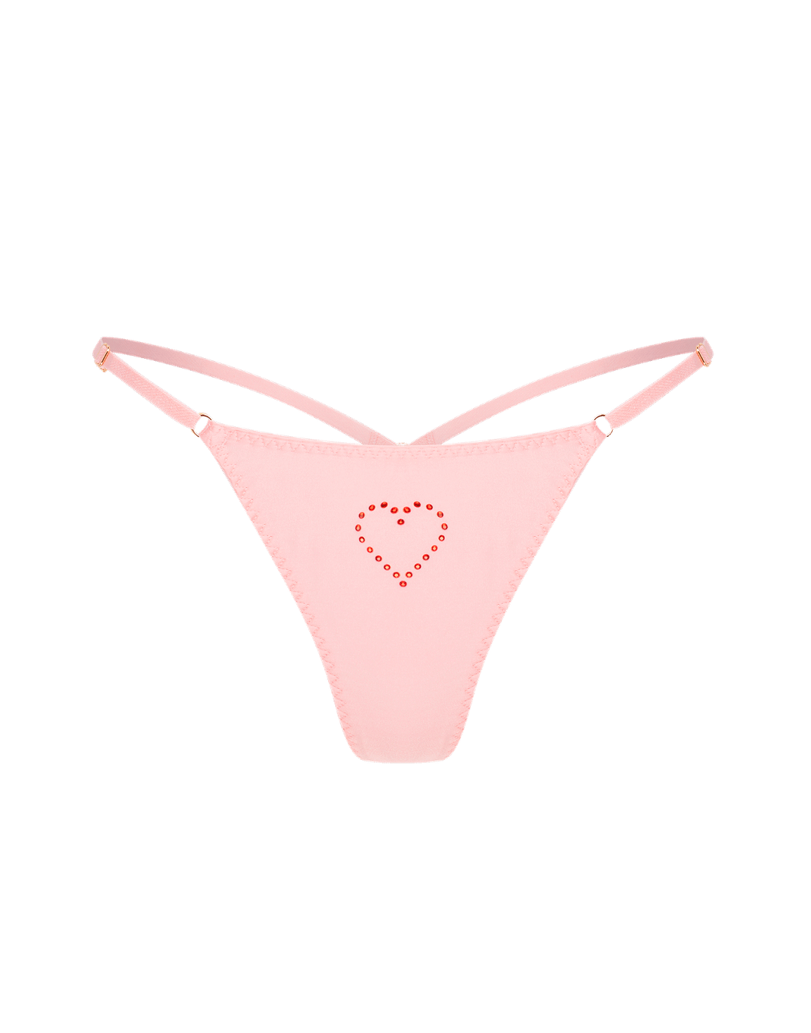 Fabi Heart 3 Pack Thong Set Red/Black/Baby Pink | Agent Provocateur
