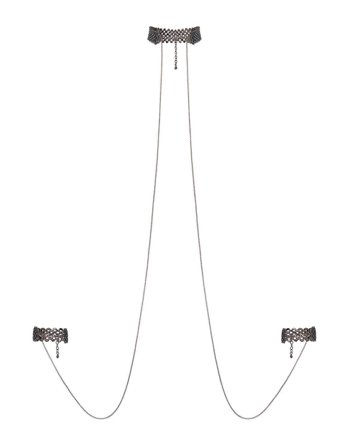Mishka Choker And Cuff Set Gunmetal/Montana | Agent Provocateur