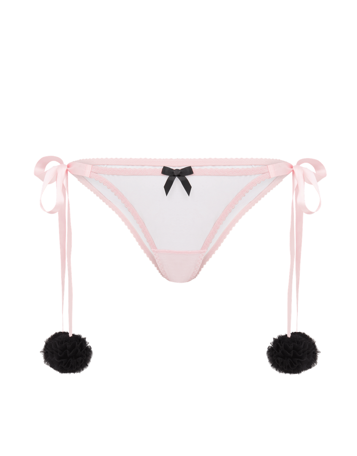 L.A Tie Side Brief Baby Pink/Black | Agent Provocateur