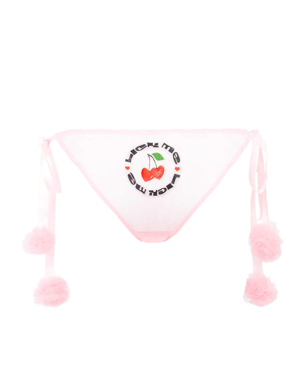 Lick Me Tie Side Brief Baby Pink/Red | Agent Provocateur