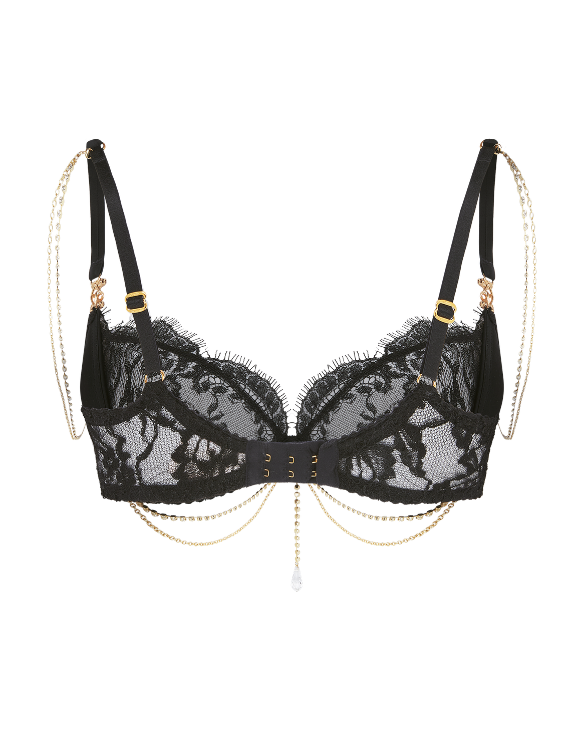 Tasmina Plunge Underwired Bra Black | Agent Provocateur