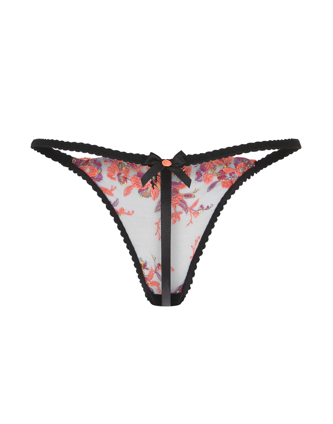 Lexx Thong Black/Neon Orange | Agent Provocateur
