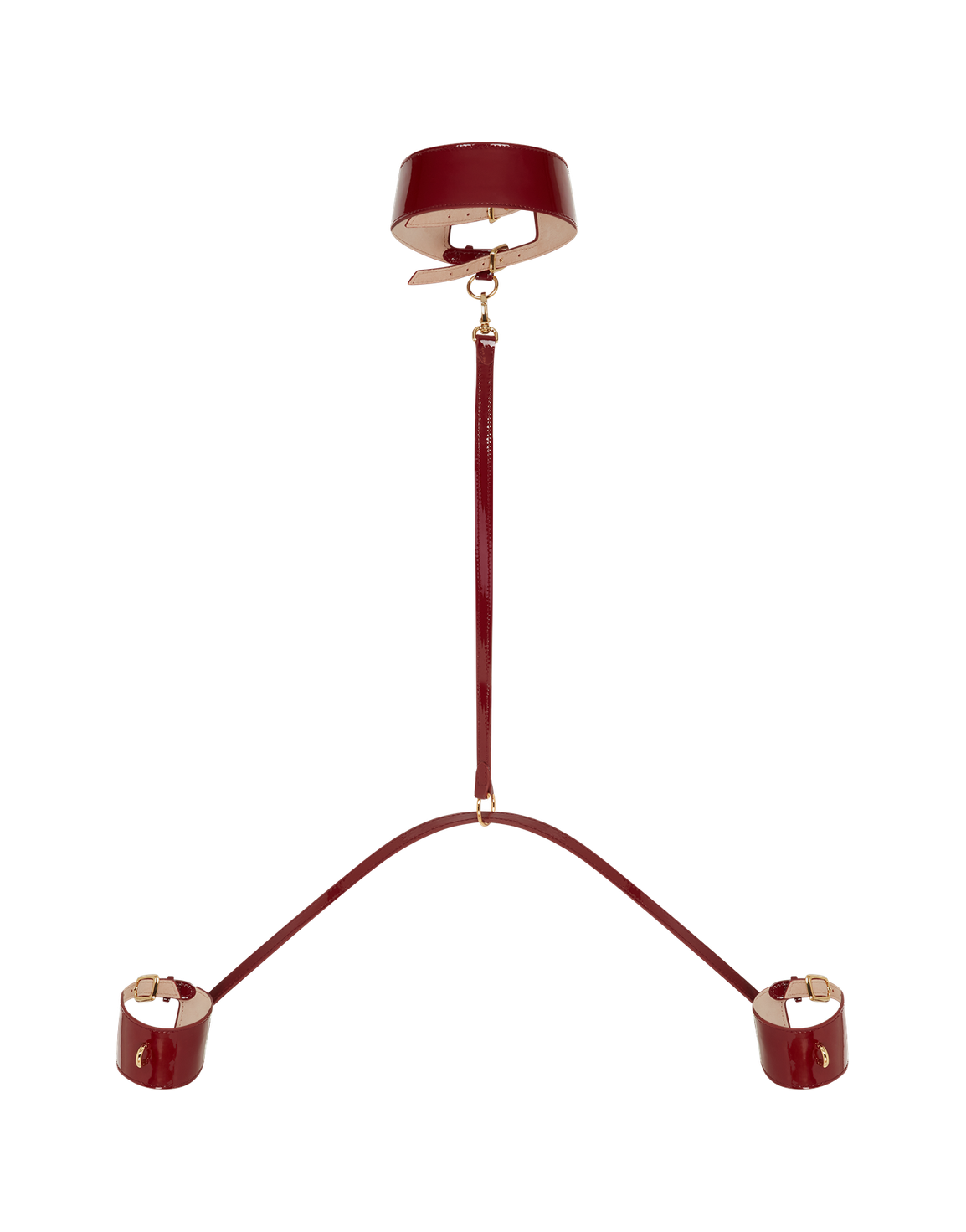 Mary Jane Choker And Cuffs Set Burgundy | Agent Provocateur