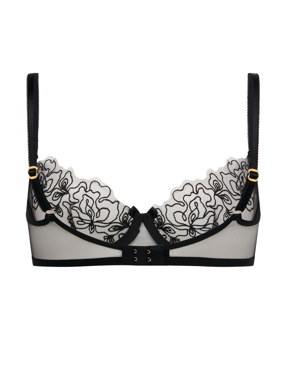 Juni Demi Cup Underwired Bra Black | Agent Provocateur