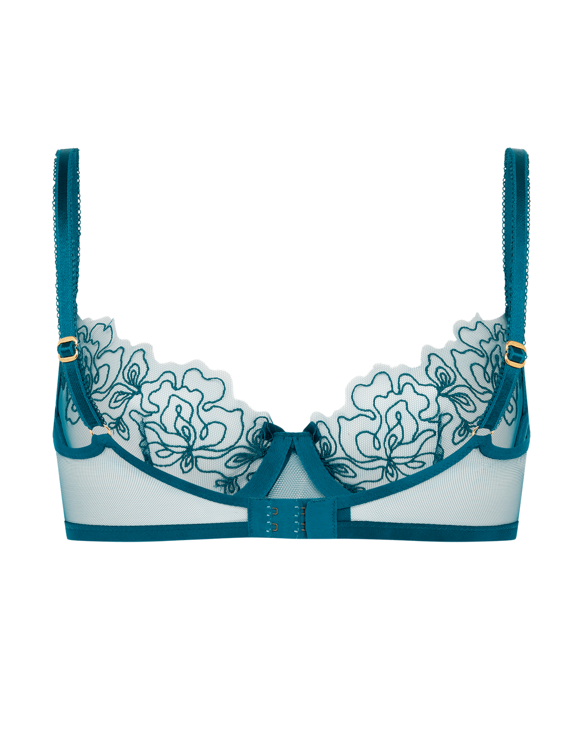 Juni Demi Cup Underwired Bra Petrol | Agent Provocateur