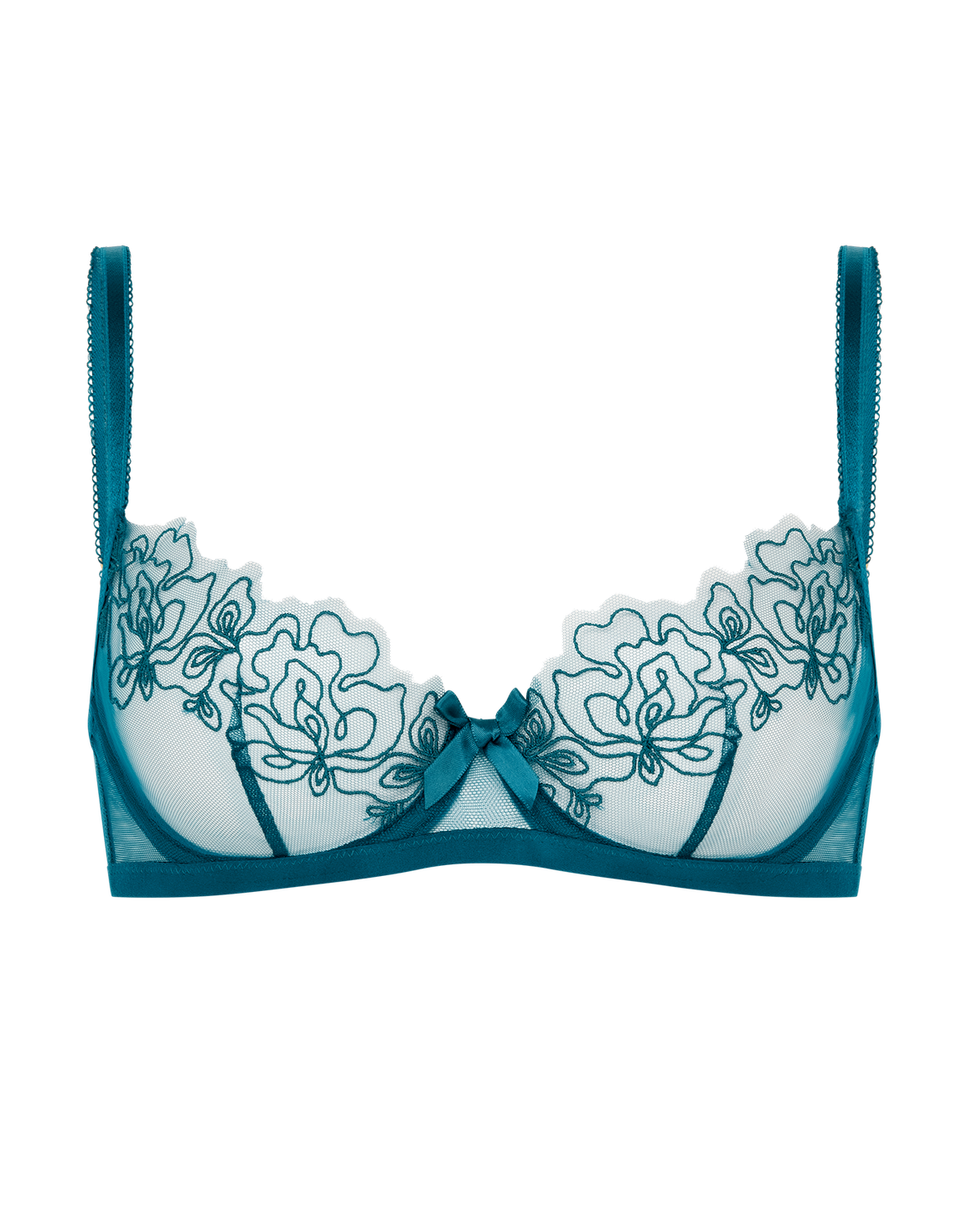 Juni Demi Cup Underwired Bra Petrol | Agent Provocateur