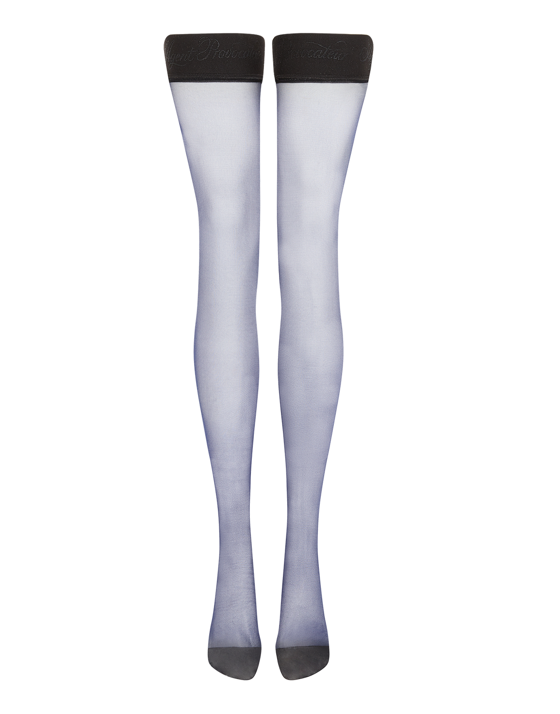 Tanzie Hold Ups Navy/Black Seam | Agent Provocateur