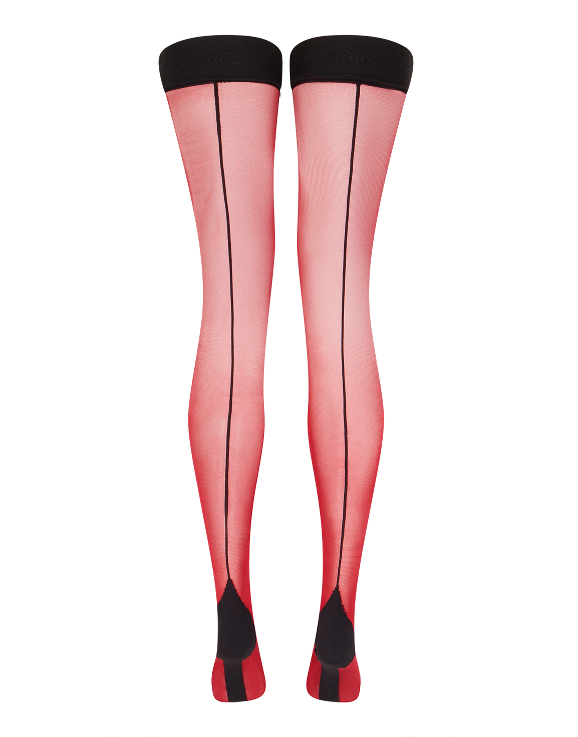 Tanzie Hold Ups Burgundy/Black | Agent Provocateur