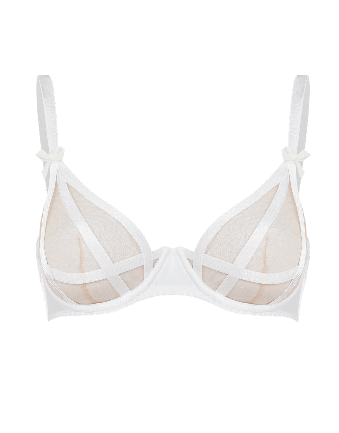 Briella Plunge Underwired Bra White | Agent Provocateur