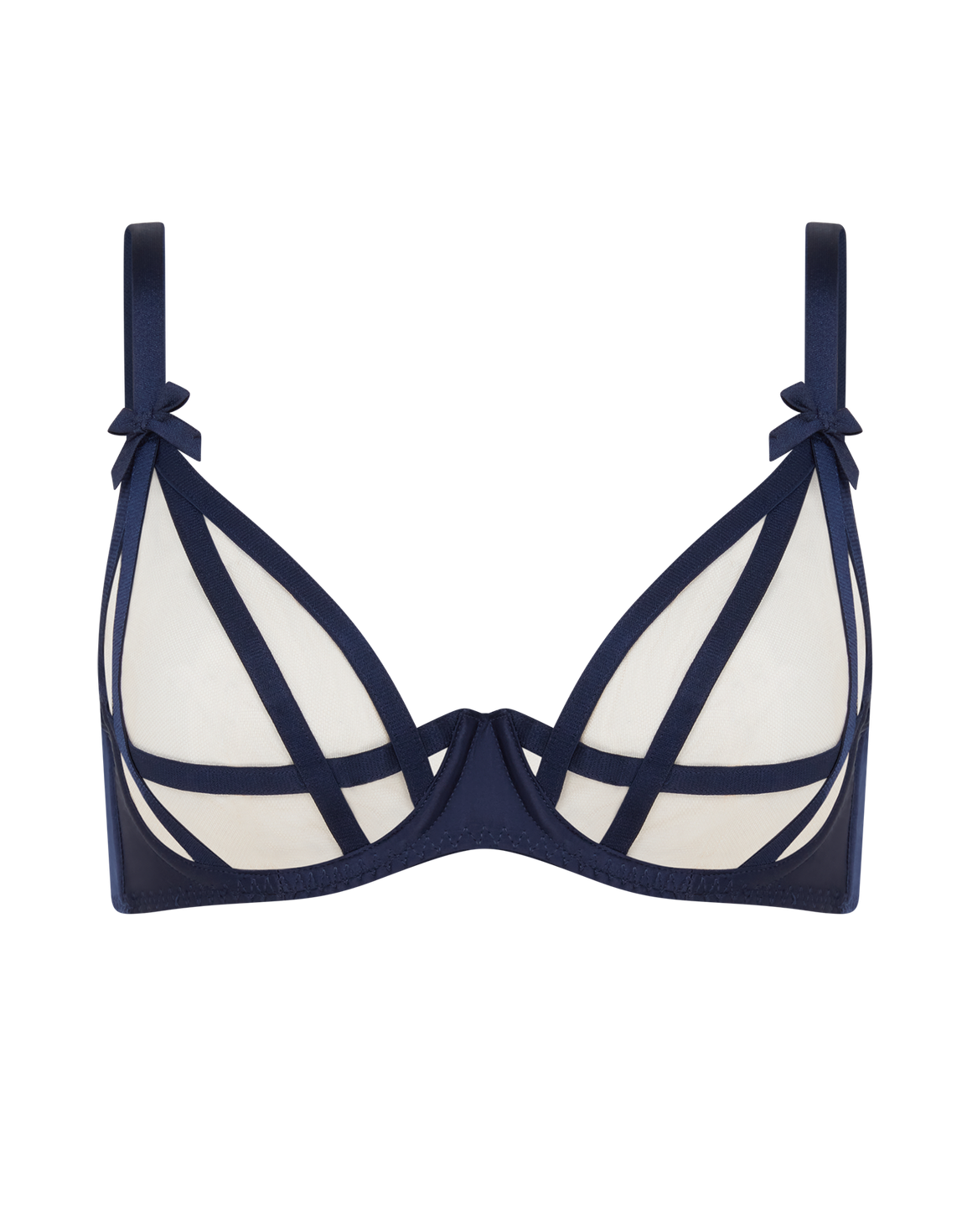 Briella Plunge Underwired Bra Navy/Navy | Agent Provocateur