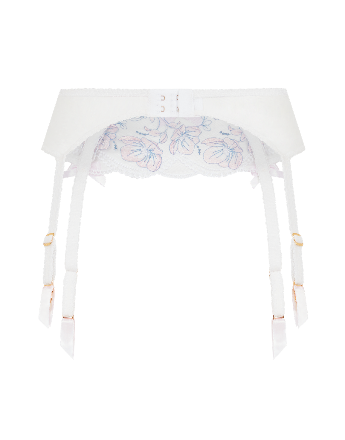 Winnette Suspender Baby Pink/White | Agent Provocateur
