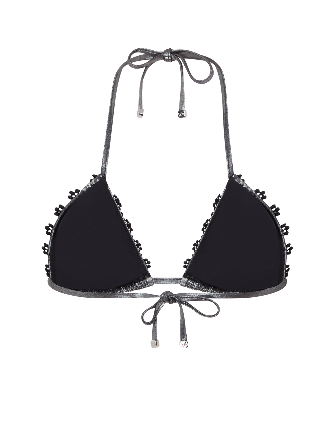 Maiya Bikini Top Black/Silver | Agent Provocateur