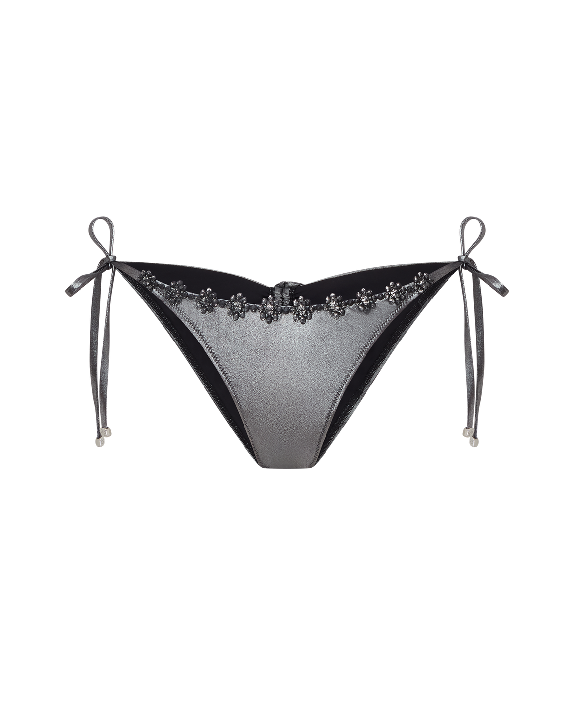 Maiya Bikini Bottoms  Black/Silver | Agent Provocateur