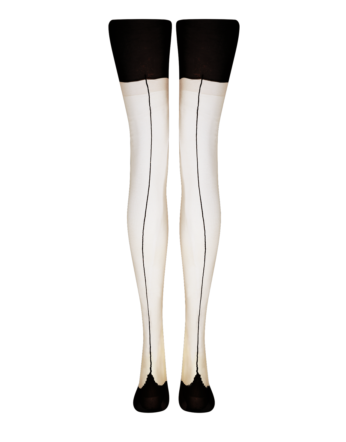 Ora Stockings Champagne/Black | Agent Provocateur