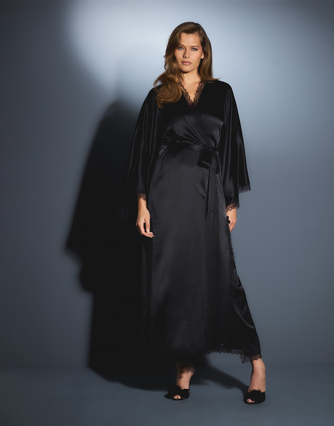 Gisele Long Kimono Black | Agent Provocateur