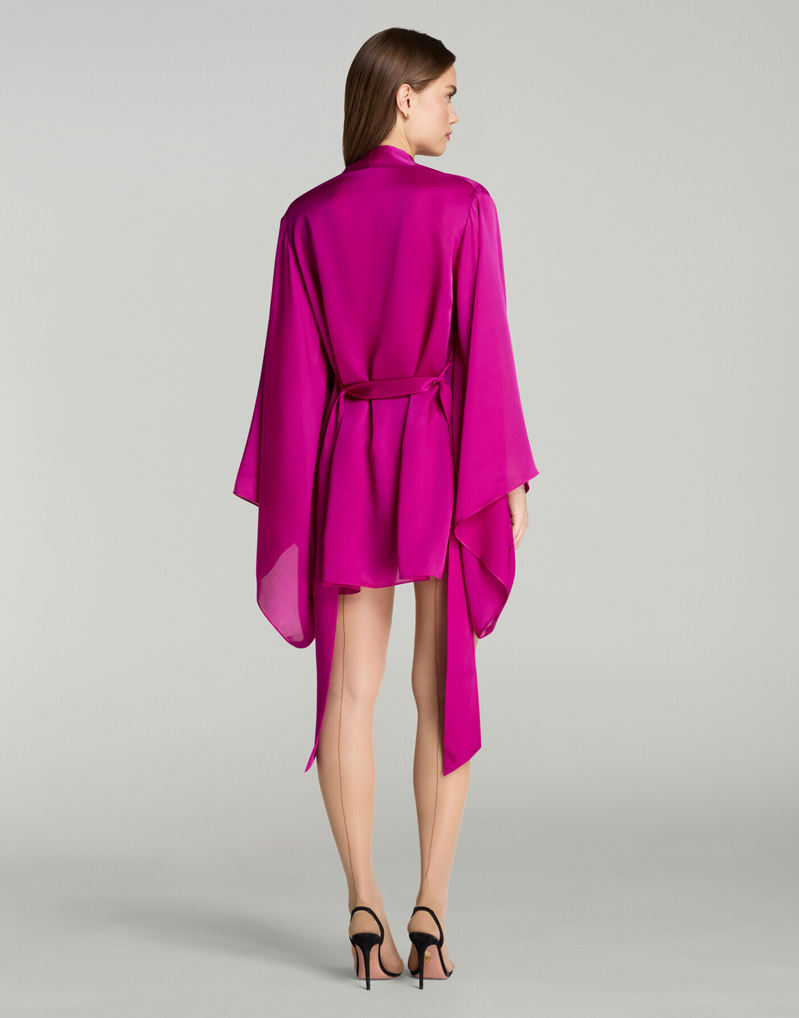 Emiliana Short Kimono Magenta/Blue | Agent Provocateur