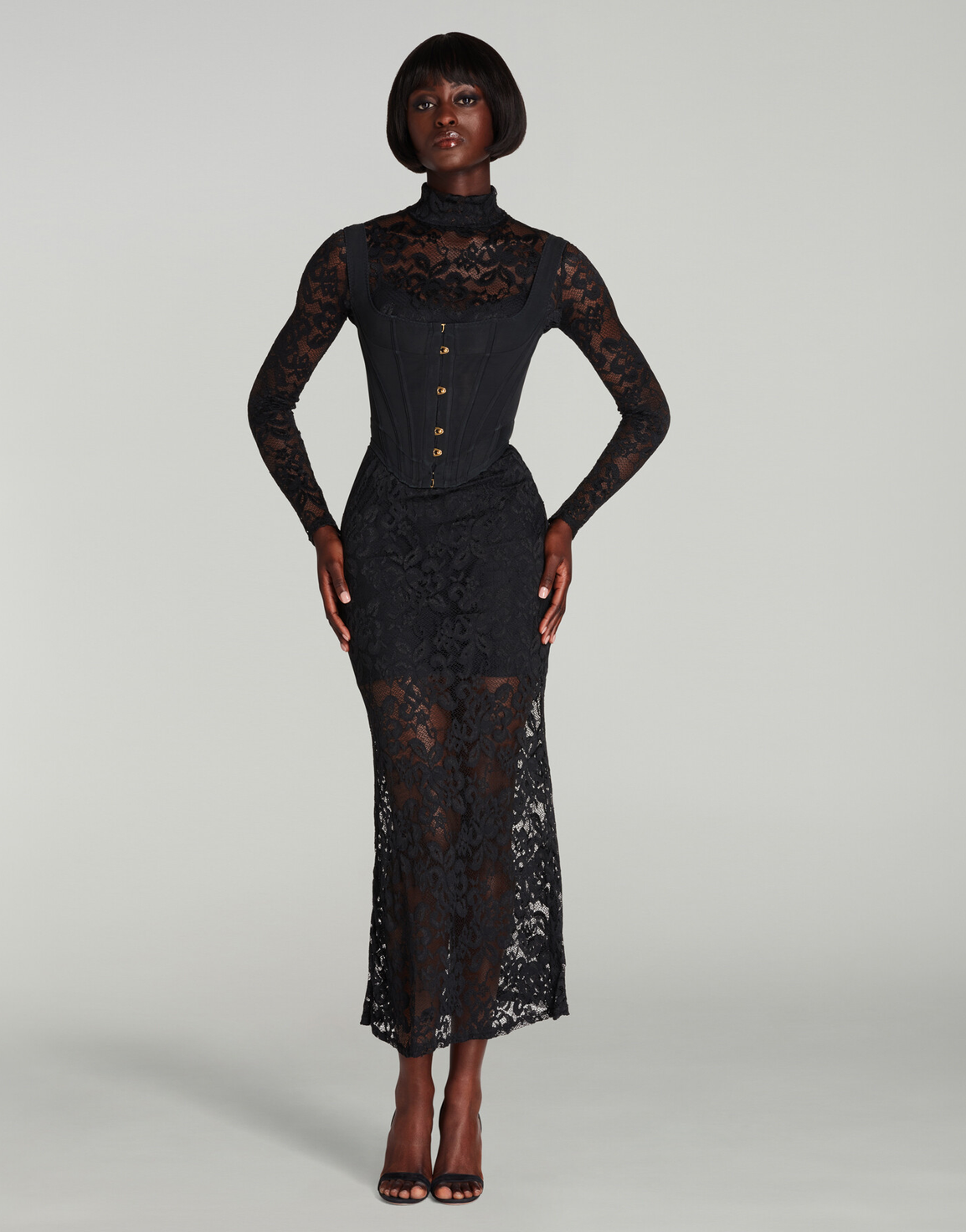 Helenia Maxi Dress Black | Agent Provocateur