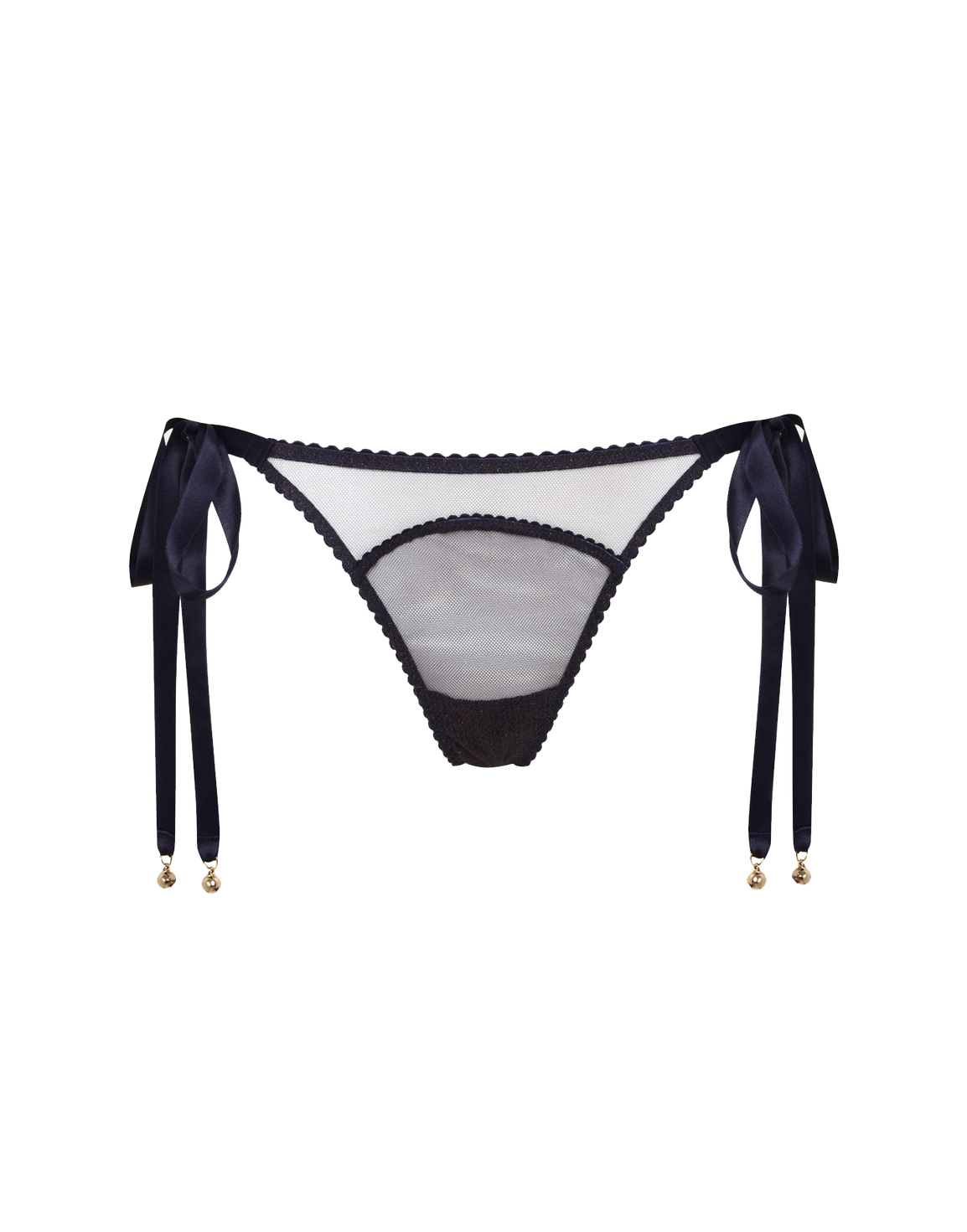 Icy Tie Side Brief Navy/Gold | Agent Provocateur