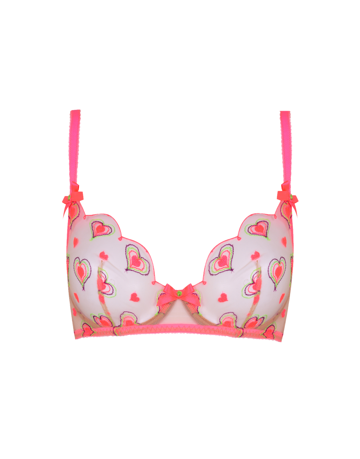Perdia Bra Nude/Neon Pink | Agent Provocateur