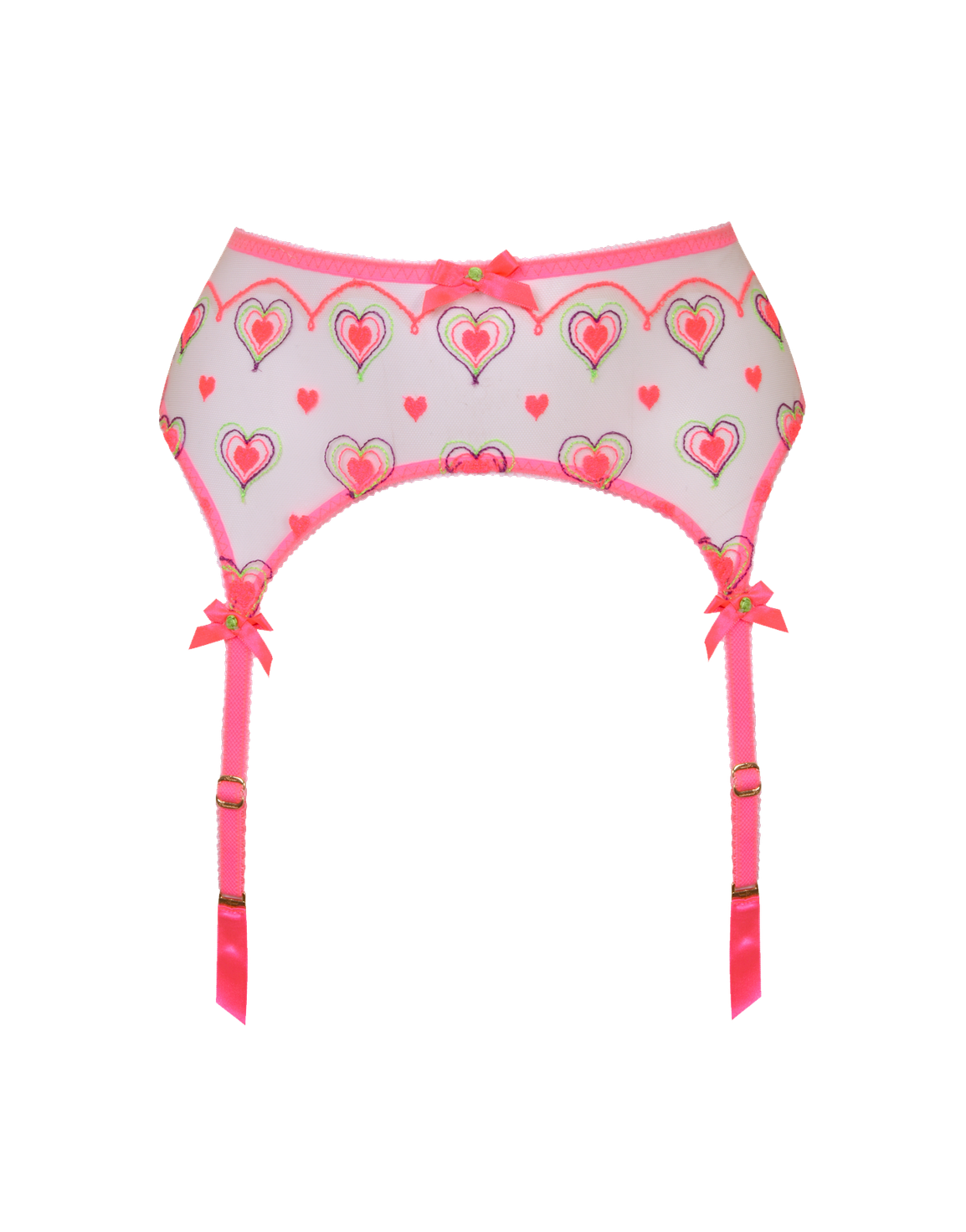 Perdia Suspender Nude/Neon Pink | Agent Provocateur