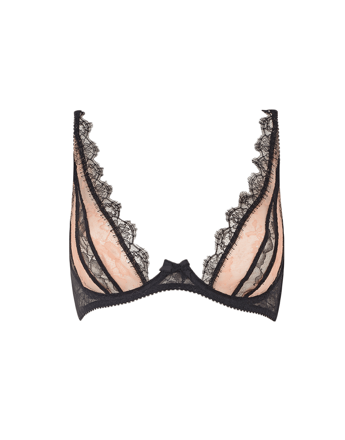 Saffi High Apex Bra Black/Nude | Agent Provocateur