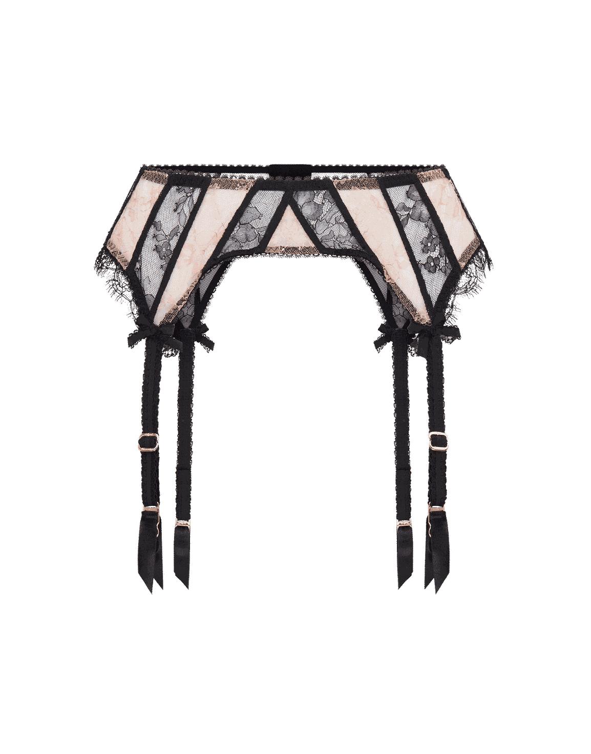 Saffi Suspender Black/Nude | Agent Provocateur