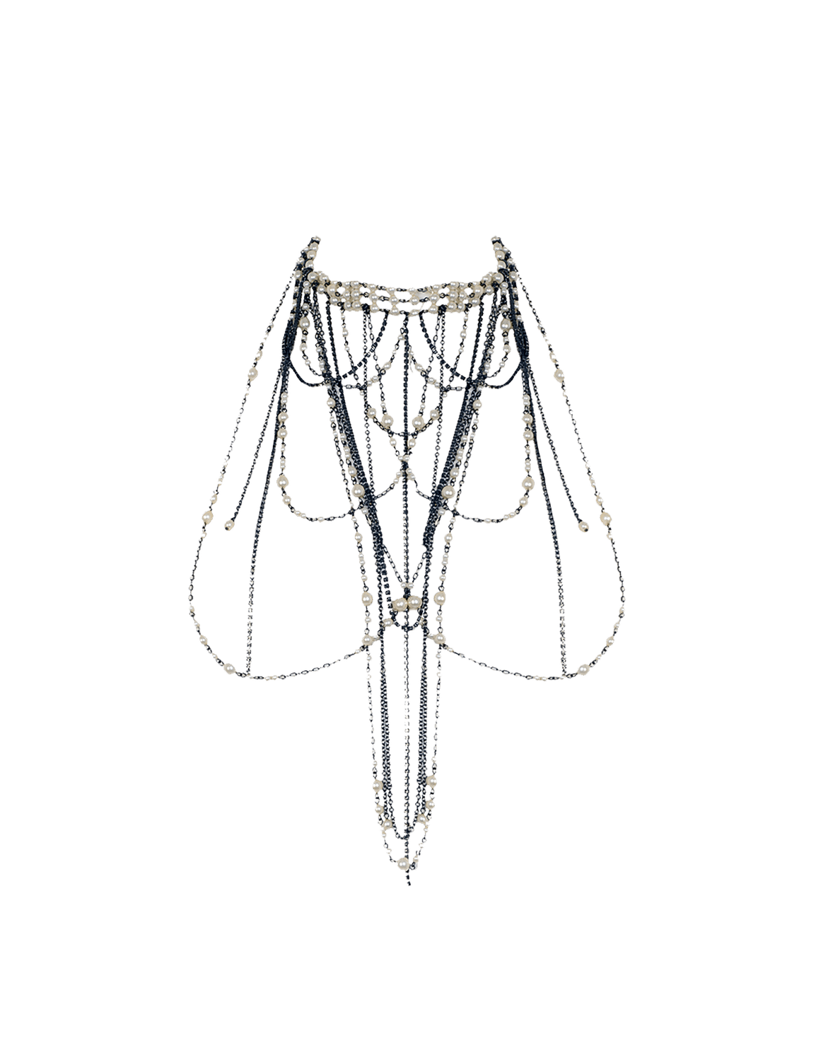 Lulu Chain Bra Gunmetal/Pearl | Agent Provocateur