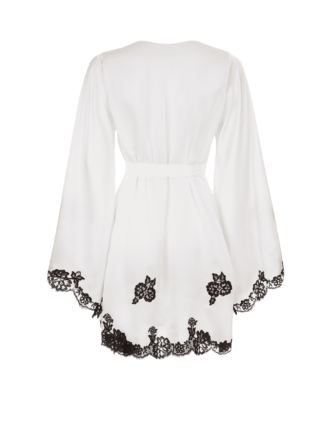 Gulia Short Kimono Ivory/Black | Agent Provocateur