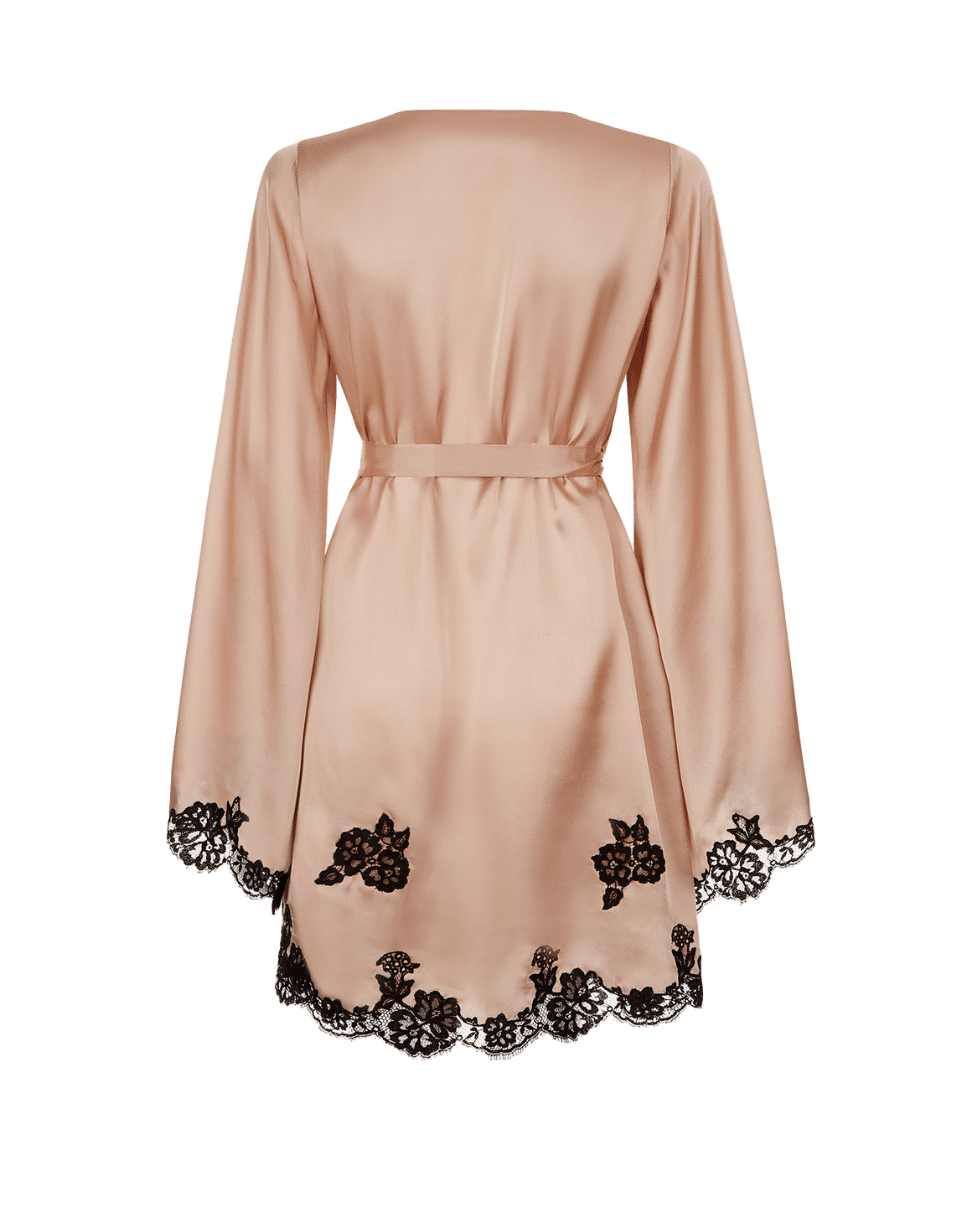 Gulia Short Kimono Blush/Black | Agent Provocateur