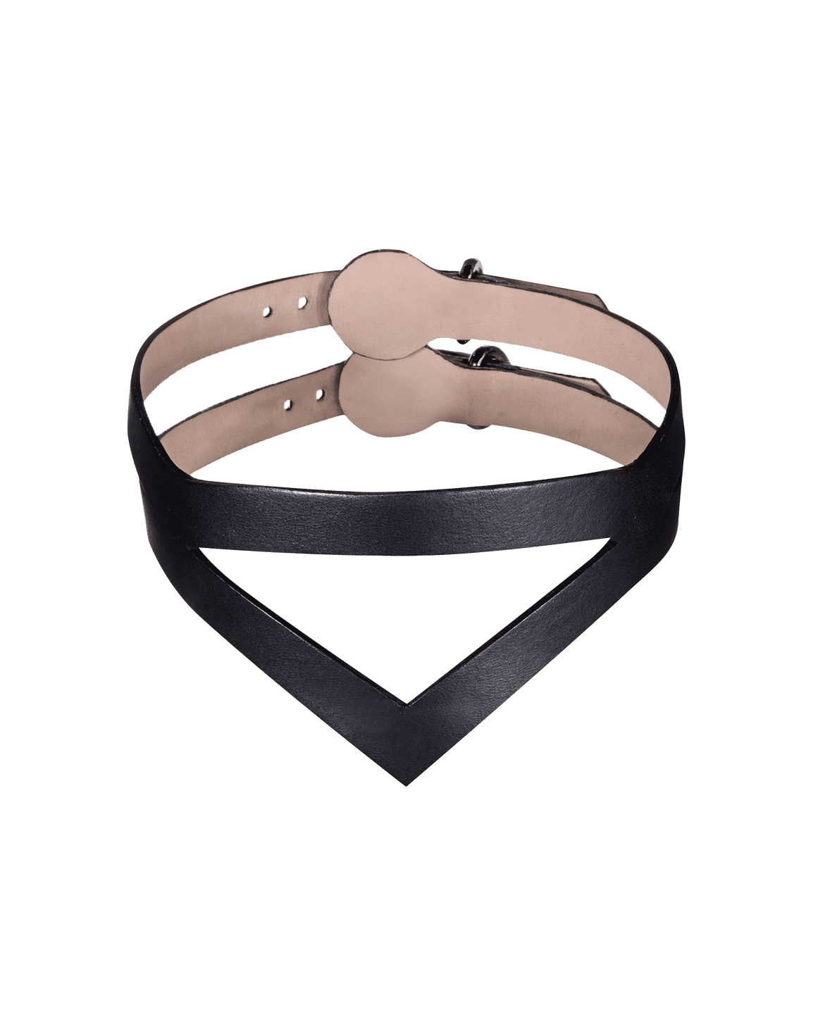 Veronika Leather Double Choker Black | Agent Provocateur