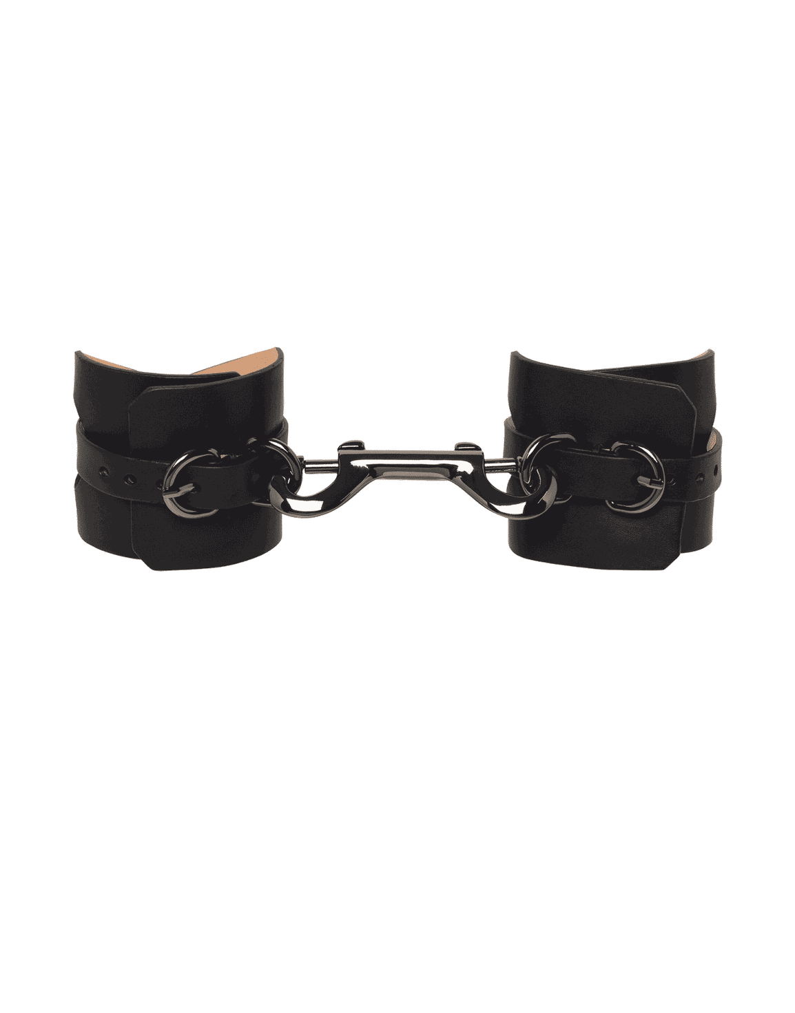 Veronika Leather Double Cuff Black | Agent Provocateur