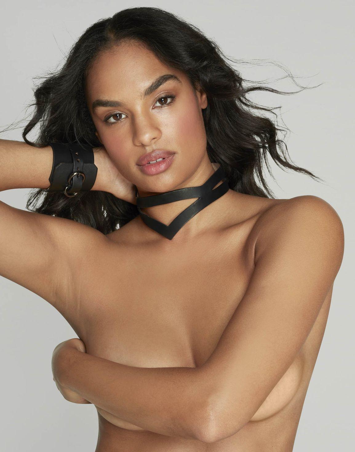 Veronika Leather Single Cuff Black | Agent Provocateur