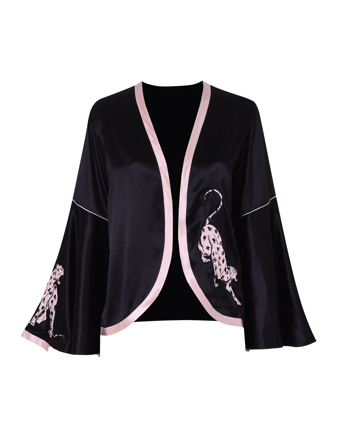 Selene Pyjama Shirt Black/Peach | Agent Provocateur