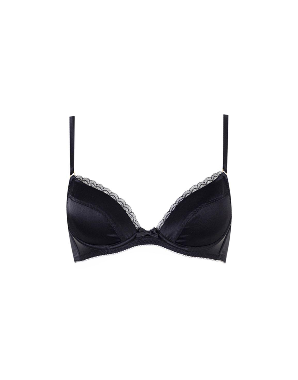 Felinda Padded Plunge Underwired Bra Black | Agent Provocateur