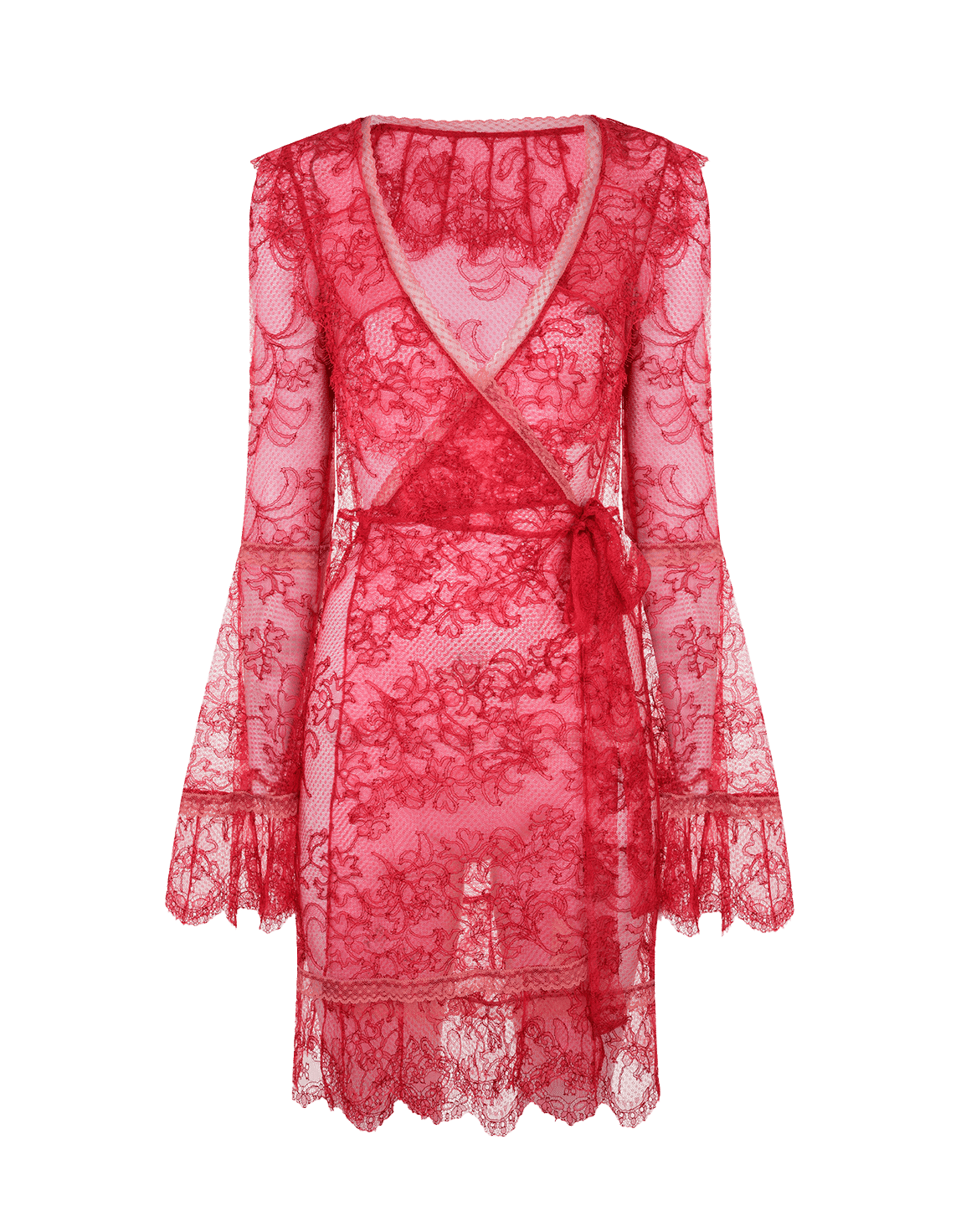 Alannah Short Kimono Red/Pink | Agent Provocateur