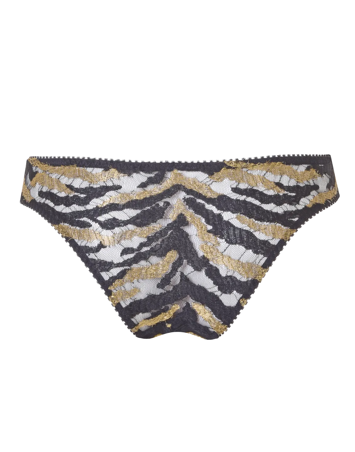 Genevieve Full Brief Black/Gold | Agent Provocateur