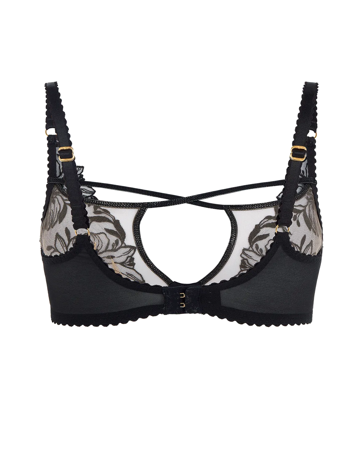 Ozella Plunge Underwired Bra Black | Agent Provocateur