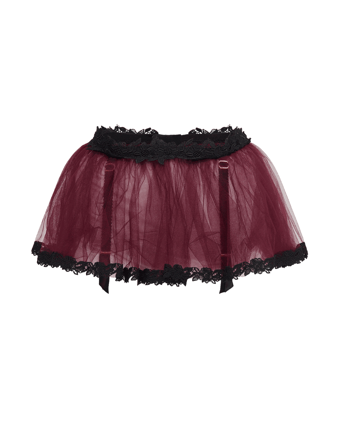 Lianne Suspender Burgundy/Black | Agent Provocateur