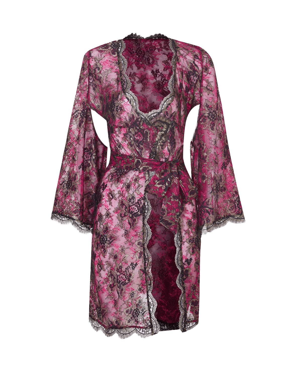 Yesmine Short Kimono Black/Gold | Agent Provocateur