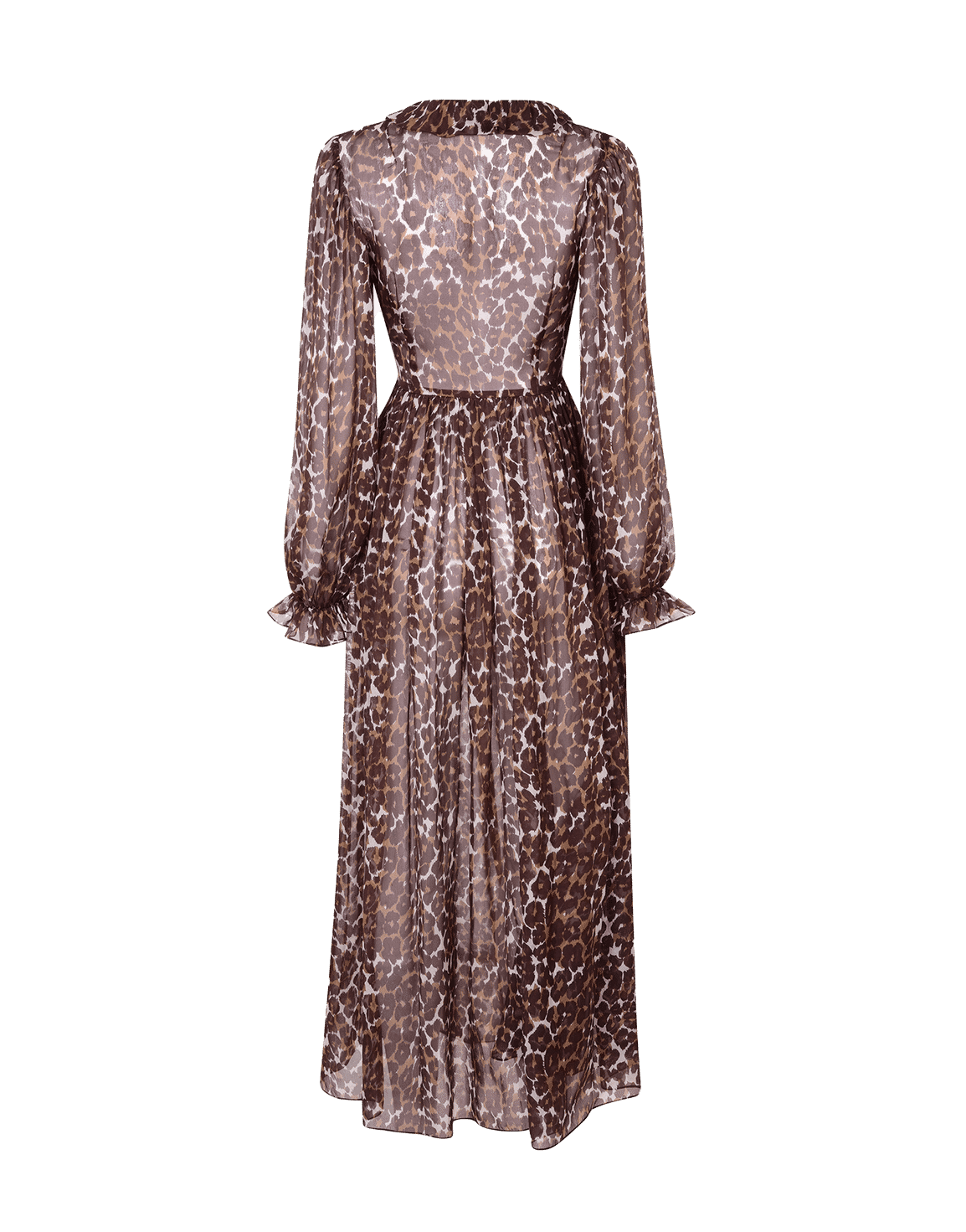 Novak Long Dress Brown/Leopard | Agent Provocateur
