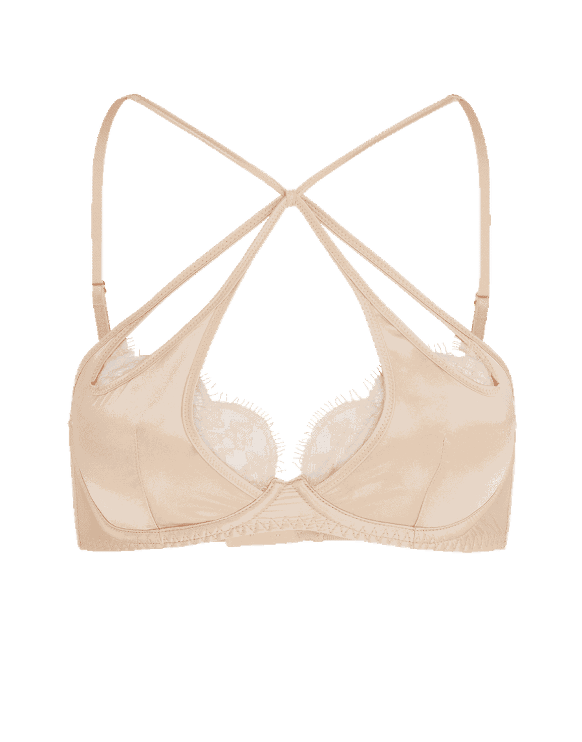Robyn High Neck Underwired Bra Peach | Agent Provocateur